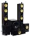 Crystal Acoustics THX-3D12 5.1 Home Theater Speaker System, Ash Black-Brown Finish