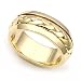 Jewelry : 18k Yellow Gold 6.5mm Hand Braided Wedding Band Ring
