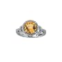 14K White Gold 1/5 ct. Diamond and 2 1/2 ct. Citrine Ring