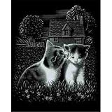Mammut A30PPSF10 - Kratzbild Silber - Spielende Katzen, 20 x 25.5 cm