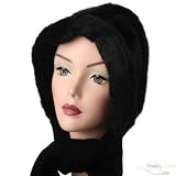 Knit Hood Hat-Black