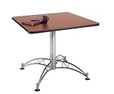 Review OFM  / OFM LT36SQ-MAHOGANY 36 Inch Square Multi-Purpose Table - Chrome X Base-Mahogany