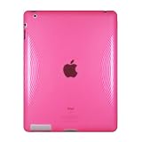 Apple iPad2 16GB,32GB,64GB専用ケース　TPU素材のサークルデザイン　ピンク　 【セット販売】=【ケース＋液晶保護フィルム】