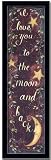 I Love You To The Moon And Back Art Print Sign Framed