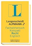 Langenscheidt Alpmann Fachwörterbuch Kompakt Recht, Englisch