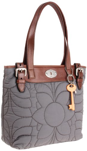 New Fossil ZB5131 Key-Per Vintage Shopper Blue Grey Handbag