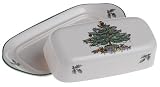 Spode Christmas Tree Butter Dish and Cover