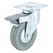 Woodstock International H0685 5" Gray Rubber Swivel Caster w/ Double Brake