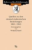 Produkt-Bild: Quellen zu den deutsch-italienischen Beziehungen 1861-1963