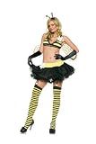 Sexy 5Pc Bumble Bee Queen Halloween Costume Leg Avenue Small/Medium, Yellow/Black