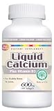 All Nature Liquid Calcium Plus Vitamin D3 600mg 100 Softgels