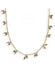 MMA Silver - 16 inch+2 inch 14 Karat Gold Plated Tourmaline Necklace