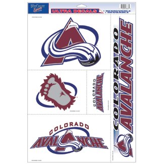 Buy COLORADO AVALANCHE Removable & Reusable Team Logo STATIC WINDOW CLINGS (Set of 5) by WeSellSports
