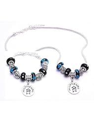 My Little Girl Charm Bracelet and Necklace Gift Set Girls Pandora Style