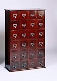 Leslie Dame Wood CD Storage Cabinet Librarian Style CD-456 Cherry