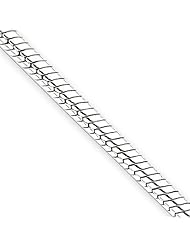 Sterling Silver 3mm Round Snake Chain 24 Inches