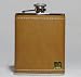 BBI Brown Leather Stainless Steel Flask