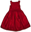 Sweet Heart Rose Girls 2-6x Solid Shantung Dress With Bow