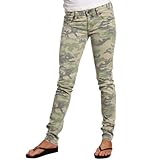 RVCA Rain Camo Juniors Skinny Stretch Denim Pant (27)
