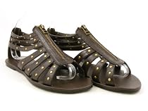 New Womens Brown Flat Gladiator Ladies Sandal Size 3-8
