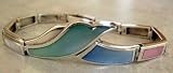 Sterling Silver Bracelets Shell Inlay Bracelet in 3 Shell Colors (BRAND NEW)