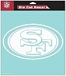 San Francisco 49ers Die-Cut Decal - 8"x8" White