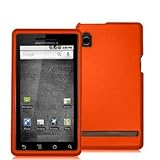 Orange Rubberized Snap-On Hard Skin Case Cover for Motorola Verizon Droid A ....