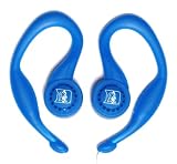 Duke University SportClip Earphones with Wind Up Storage Case for MP3, CD, DVD Players, Blue