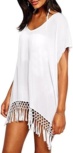 ZEAYEA Women's Swimwear Knitted Crochet Tunic Cover up / Beach Dress S
