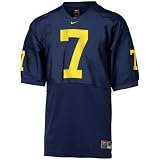 Nike Michigan Wolverines #7 Navy Authentic Football Jersey