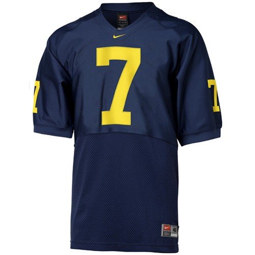 Nike Michigan Wolverines #7 Navy Authentic Football Jersey