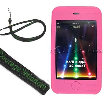 (2 in 1 Ipod touch) ipod touch 2nd generation New iPod Touch 2G 8GB 16GB 32GB (2nd generation) + Travel Charger (itouch not included) + BONUS Courage*Wisdom Neckstrap, Magenta Ver 2