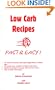 Low Carb Recipes Fast & Easy