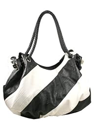 Oversized Striped Satchel - Free Shipping