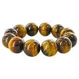 Tiger Eye 18mm Round Gemstone Stretch Bracelet