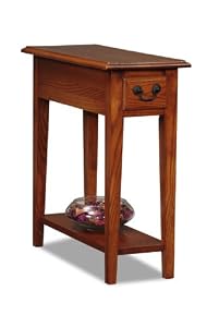 Leick Chair Side End Table, Medium Oak Finish by Leick Furniture