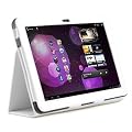 White Premium PU Leather Folio Flip Typing Case Wallet Cover with Stand For Samsung Galaxy Tab 10.1" tablet pc P7510 P7500 3G WI-FI