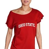 Ohio State Buckeyes Off-Shoulder Top Sweatshirt