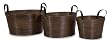 Set of 3 Open-Style Tightly Woven Rattan Storage Baskets