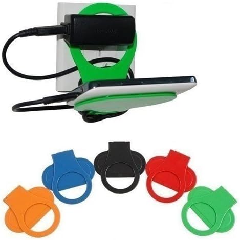 Walsontop™ 5 Pcs of Foldable Wall Rack Charger Adapter Hanger Folding Cell Phone Charging Holder Mobile Phone Charging Shelf Portable Sturdy Travel Stand Cradle for iphone Samsung Galaxy HTC Nokia LG Smartphone MP3 Camera etc. (Color Randomly)
