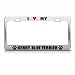 Kerry Blue Terrier Paw Love Heart Pet Dog Metal License Plate Frame Tag Holder