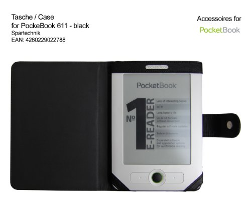 Tasche f�r PocketBook 611 Pocketbook 613 Basic Obreey - bestes Case H�lle * f�r Pocket Book 611 Basic Obreey Lidl E-reader - Elektronisches Buch - schwarz