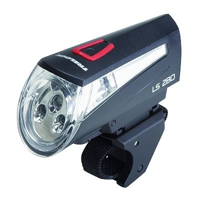 Trelock LED-Batterieleuchte LS 280, schwarz, 452