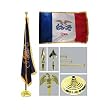 Iowa 4ft x 6ft Flag telescoping Flagpole Base and Tassel