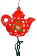 Set of 40 Red White & Green Teapot Novelty Christmas Lights - Green Wire