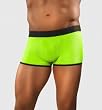 Sheer Mesh Neon Lime Green Pouch Short for Men