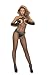 Elegant Moments Women's Fishnet Bodystocking with Open Bust and Crotch