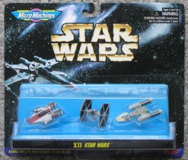 Star Wars Micro Machines Series XII - Battle Damaged A-Wing Fighter, TIE Fighter, and Y-Wing Fighter