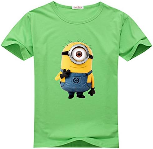 Despicable Me The one-eyed Minion Fashion Classic Cartoon Boyfriend Green Men's T-shirt X-Large
