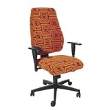 Topstar Bürodrehstuhl Lady Sitness (orange/gemustert) ohne Armlehnen